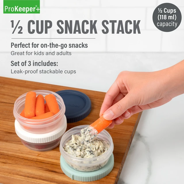 Alt view image 5 of 6 - Prokeeper+ Plastic 1/2 Cup Food Storage Containers for Packed Lunches and Daily Commutes