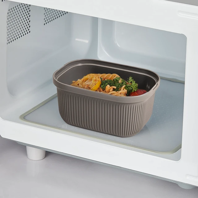 Alt view image 3 of 6 - Mainstays Rectangle Plastic Bento Snack Container, 19oz, Gray