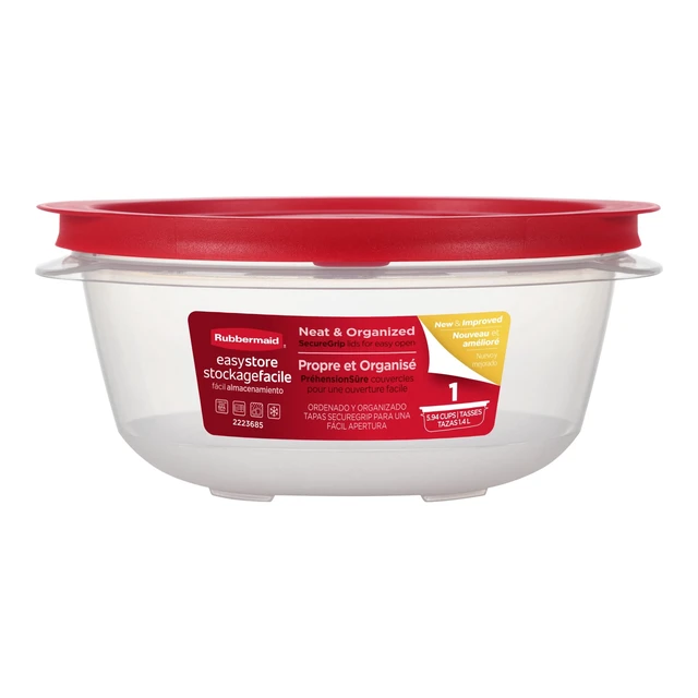 Alt view image 2 of 7 - Rubbermaid EasyStore 5.94-Cup Round Food Storage Container with Lids