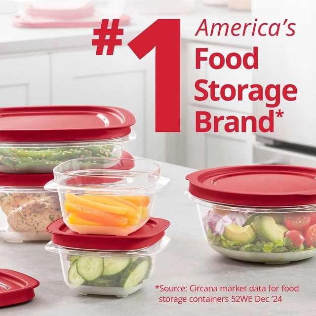 Alt view image 2 of 5 - Rubbermaid EasyStore 4.92-Cup and 7.81-Cup Square Containers with Lids, 2 Pack
