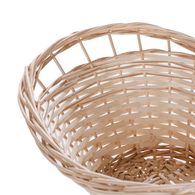 Alt view image 5 of 6 - Mainstays 16.14in L x 11.42in W x 7.08in H Decorative Oval Split Willow Basket with Cutout Handles