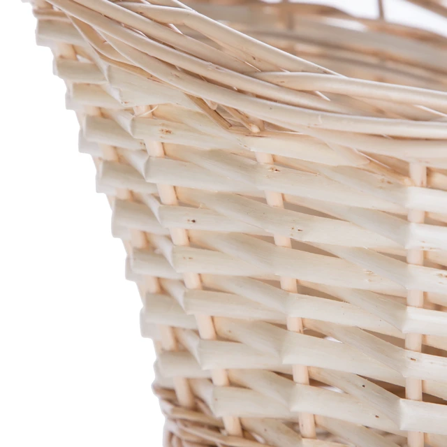 Alt view image 3 of 6 - Mainstays 16.14in L x 11.42in W x 7.08in H Decorative Oval Split Willow Basket with Cutout Handles
