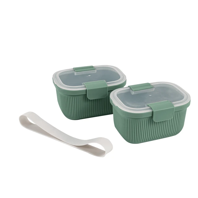 Alt view image 2 of 6 - Mainstays Plastic Bento Snack Container, 19oz, Rectangular, Green