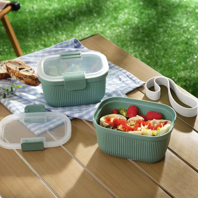 Alt view image 3 of 6 - Mainstays Plastic Bento Snack Container, 19oz, Rectangular, Green
