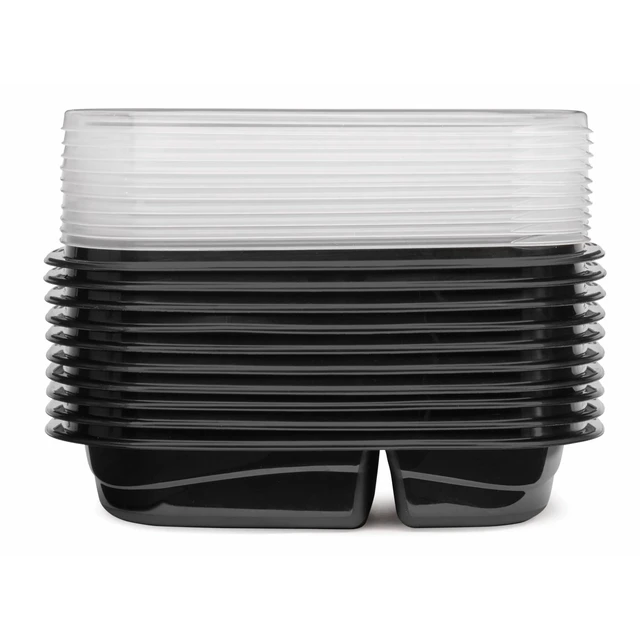 Alt view image 3 of 5 - Rubbermaid TakeAlongs 3.7Cups Meal Prep Food Storage Container with Built-In Divider (Includes 10 Containers + 10 Lids)