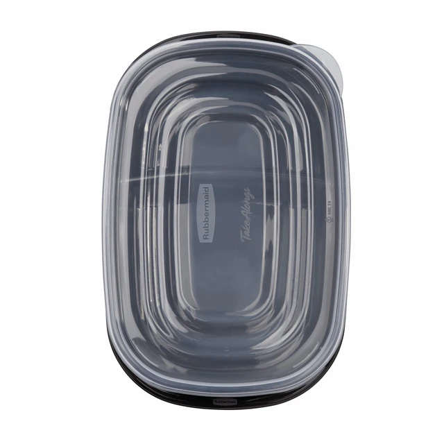 Alt view image 5 of 5 - Rubbermaid TakeAlongs 3.7Cups Meal Prep Food Storage Container with Built-In Divider (Includes 10 Containers + 10 Lids)