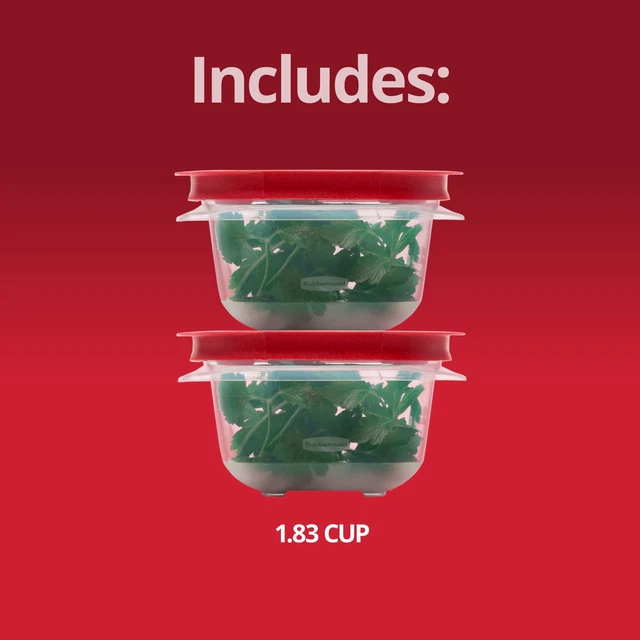 Alt view image 2 of 7 - Rubbermaid EasyStore 1.83-Cup Square Food Storage Containers with Lids, 2 Pack