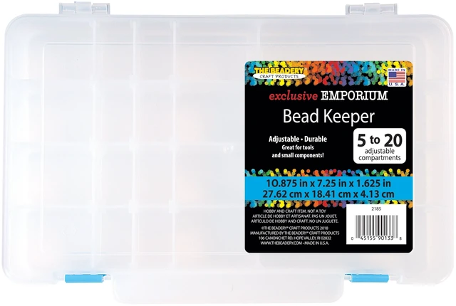 Main image of The Beadery 2185 5-20 Comp Bead Keeper Box, Clear Plastic