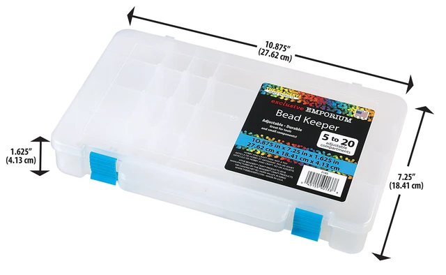 Alt view image 3 of 5 - The Beadery 2185 5-20 Comp Bead Keeper Box, Clear Plastic