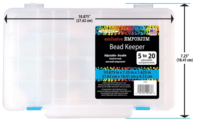 Alt view image 2 of 5 - The Beadery 2185 5-20 Comp Bead Keeper Box, Clear Plastic