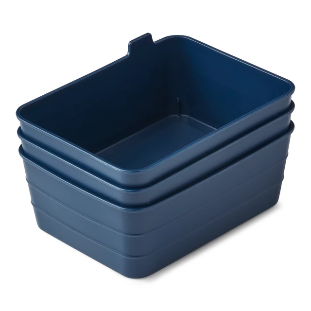 Alt view image 5 of 6 - Mainstays 2 Pack Flexible Drawer Organizers Set of 3, 7in x 5.2in x 2.9in, Blue