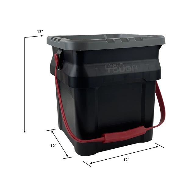 Alt view image 3 of 6 - Hyper Tough 5Gal Bucket Tote, Black, HT-2022-5GB