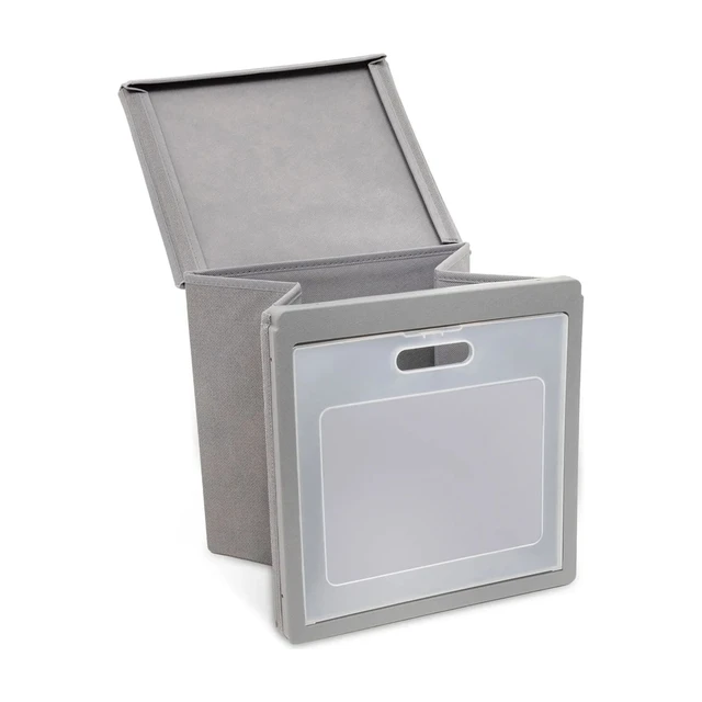 Alt view image 6 of 6 - Mainstays Grey Stackable Fabric Shoe Storage Organizer for Closets
