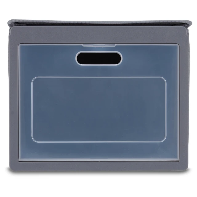 Alt view image 5 of 6 - Mainstays Grey Stackable Fabric Shoe Storage Organizer for Closets