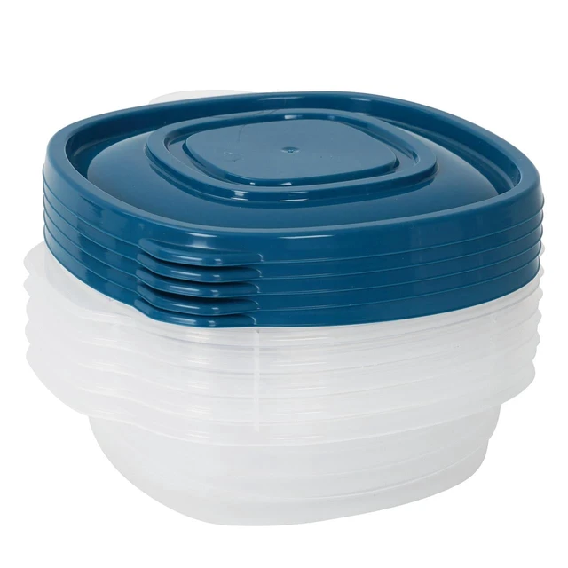 Alt view image 6 of 6 - Mainstays Semi Durable Square 2.9 Cup Plastic Food Storage Containers, 5-Pack