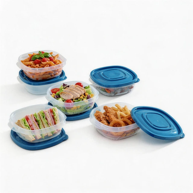 Alt view image 2 of 6 - Mainstays Semi Durable Square 2.9 Cup Plastic Food Storage Containers, 5-Pack