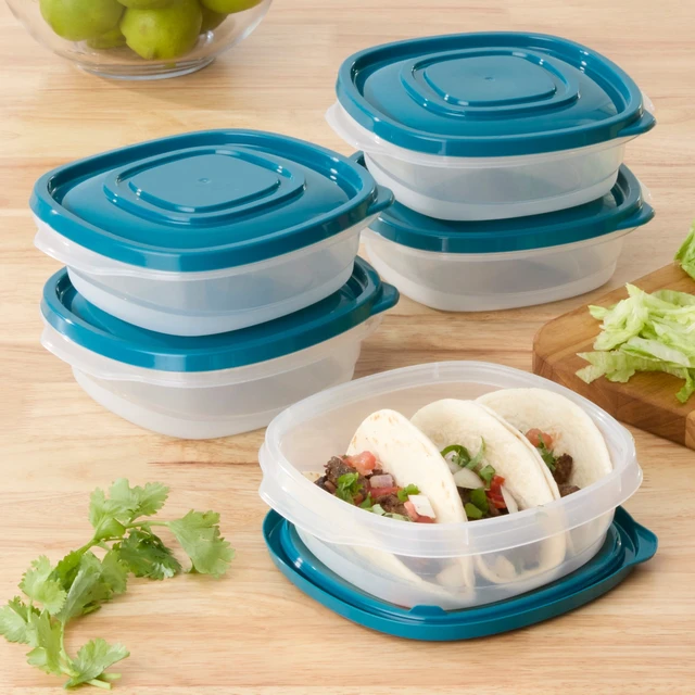Alt view image 3 of 6 - Mainstays Semi Durable Square 2.9 Cup Plastic Food Storage Containers, 5-Pack