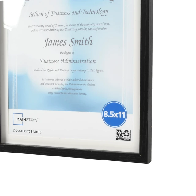 Alt view image 4 of 6 - Mainstays Black 8.5"x11" Document Picture Frame for Wall or Tabletop Display 1-Pack