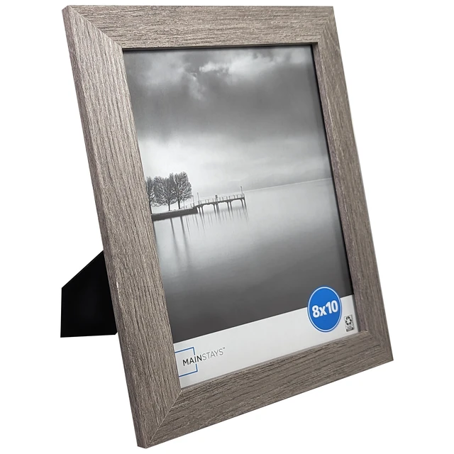 Alt view image 5 of 7 - Mainstays 8 x 10 Rustic Gray Wide Bevel Gallery Picture Frame, Tabletop or Wall Display