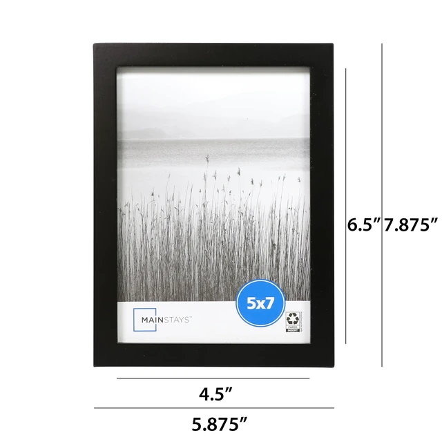 Alt view image 6 of 6 - Mainstays 5 x 7 Black Picture Frame (2 Pack), Tabletop or Wall Display