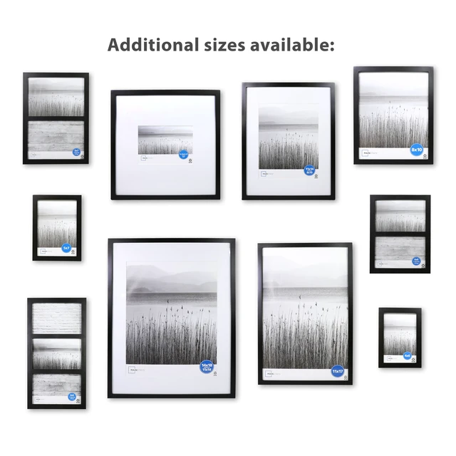 Alt view image 2 of 6 - Mainstays 5 x 7 Black Picture Frame (2 Pack), Tabletop or Wall Display