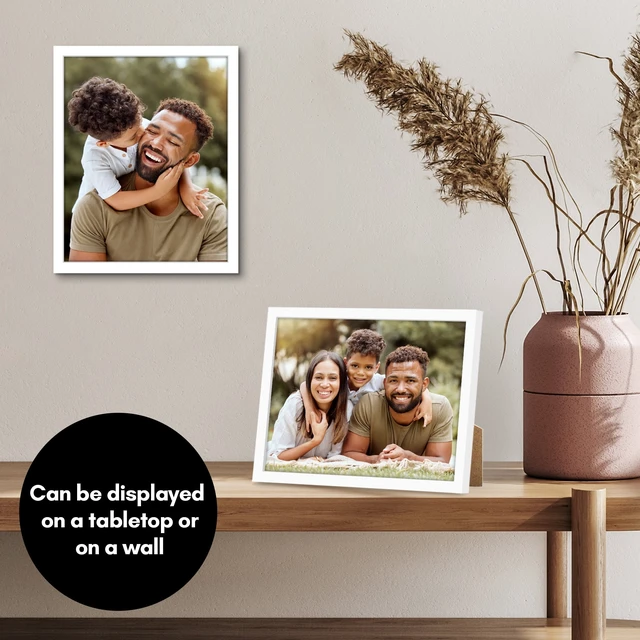 Alt view image 4 of 7 - Americanflat 8x10 Picture Frame with Shatter-Resistant Glass, Streamline Collection, Thin Border - White