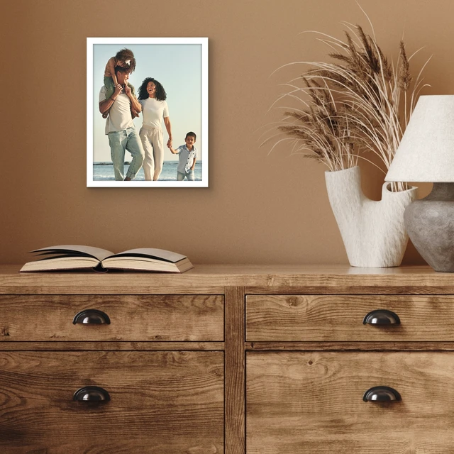 Alt view image 7 of 7 - Americanflat 8x10 Picture Frame with Shatter-Resistant Glass, Streamline Collection, Thin Border - White