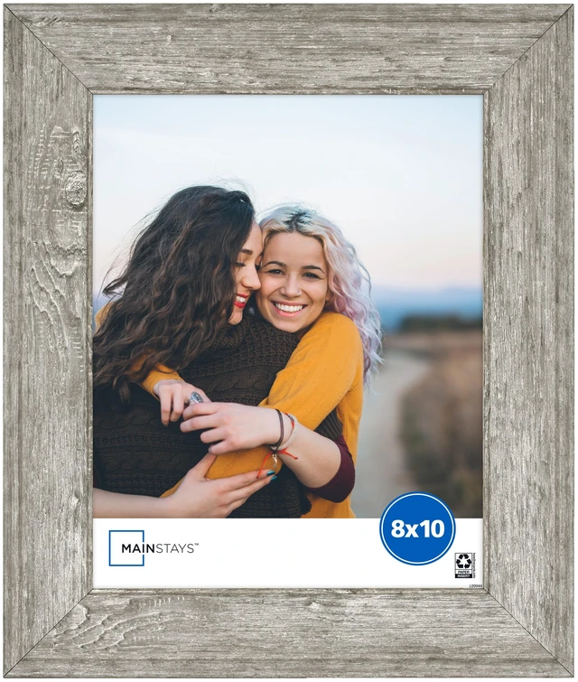 Main image of Mainstays 8x10 Picture Frame, Rustic Gray, Tabletop or Wall Display
