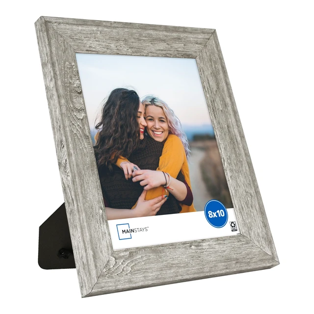 Alt view image 3 of 6 - Mainstays 8x10 Picture Frame, Rustic Gray, Tabletop or Wall Display