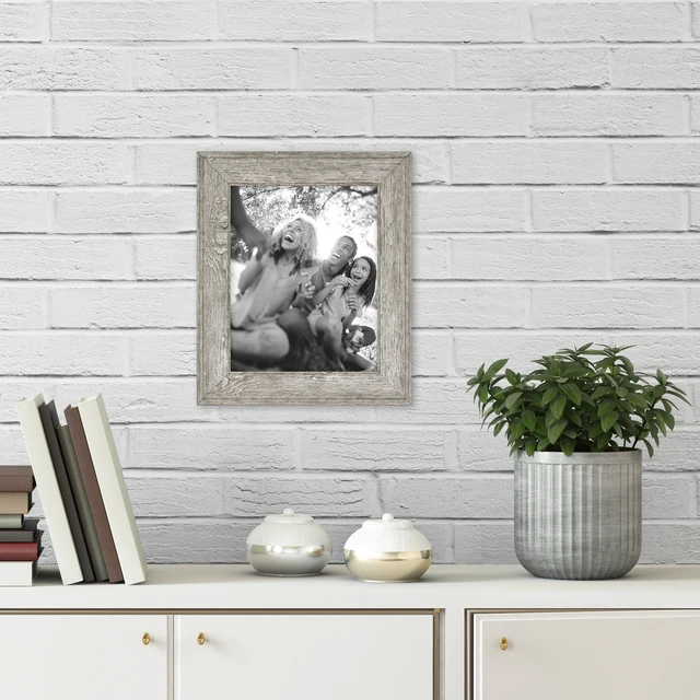Alt view image 4 of 6 - Mainstays 8x10 Picture Frame, Rustic Gray, Tabletop or Wall Display
