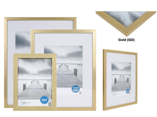 Alt view image 3 of 5 - Mainstays 5 x 7 Gold Linear Picture Frame