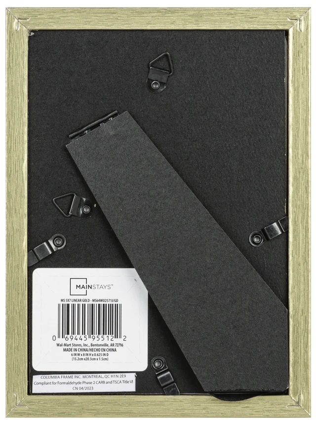 Alt view image 4 of 5 - Mainstays 5 x 7 Gold Linear Picture Frame