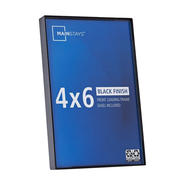 Alt view image 5 of 5 - Mainstays 4x6 Black Front-Loading Picture Frame, 8 Pack, for Wall or Tabletop