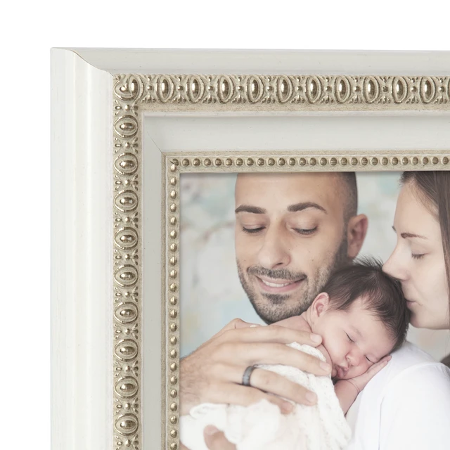 Alt view image 6 of 6 - Mainstays 5 x 7 White Ornate Tabletop Picture Frame
