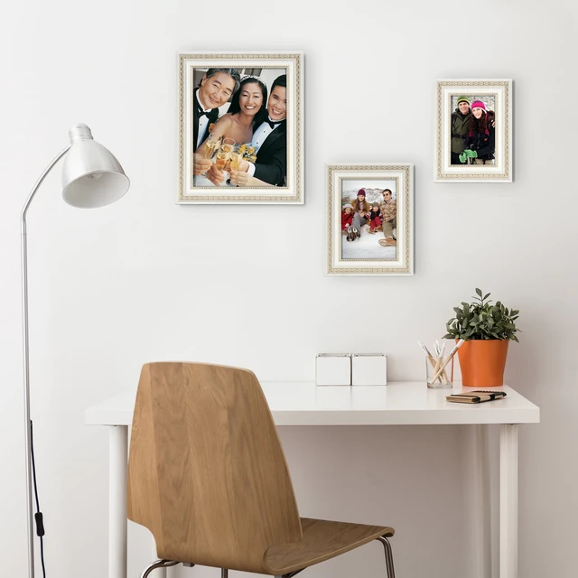 Alt view image 5 of 6 - Mainstays 5 x 7 White Ornate Tabletop Picture Frame