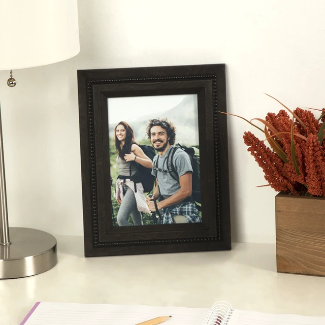 Alt view image 6 of 6 - Mainstays 5x7 Black Beaded Tabletop Picture Frame