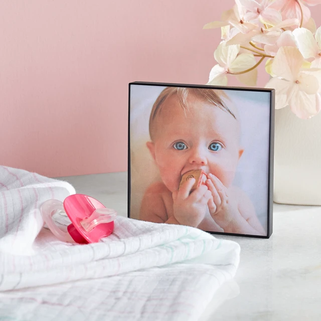Alt view image 3 of 5 - 6 Pack Mainstays 4x4 Picture Frame Black Front Loading Wall or Tabletop