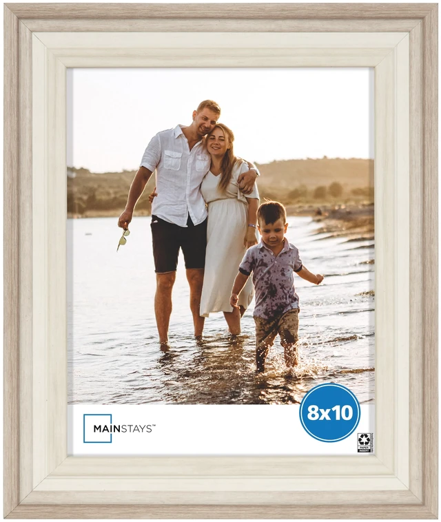 Main image of Mainstays 8x10 Two-Tone Beige Tabletop Picture Frame