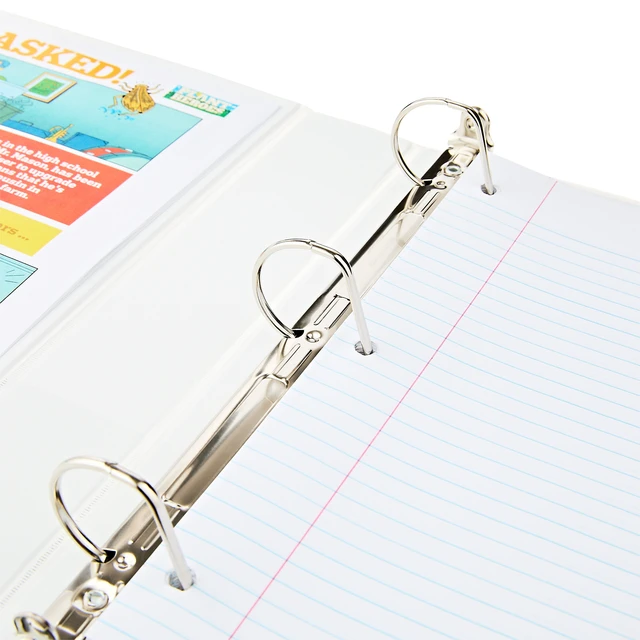 Alt view image 7 of 7 - Pen+Gear Durable View 1.5in D-Ring Binder, White (2 Pack)