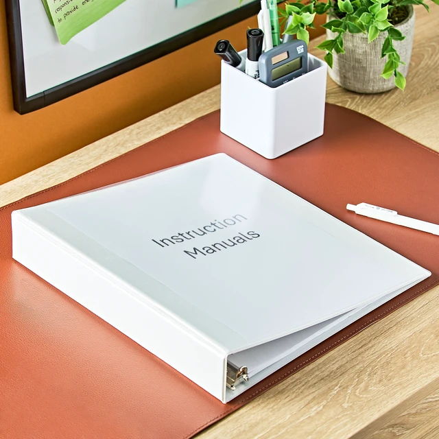 Alt view image 2 of 7 - Pen+Gear Durable View 1.5in D-Ring Binder, White (2 Pack)