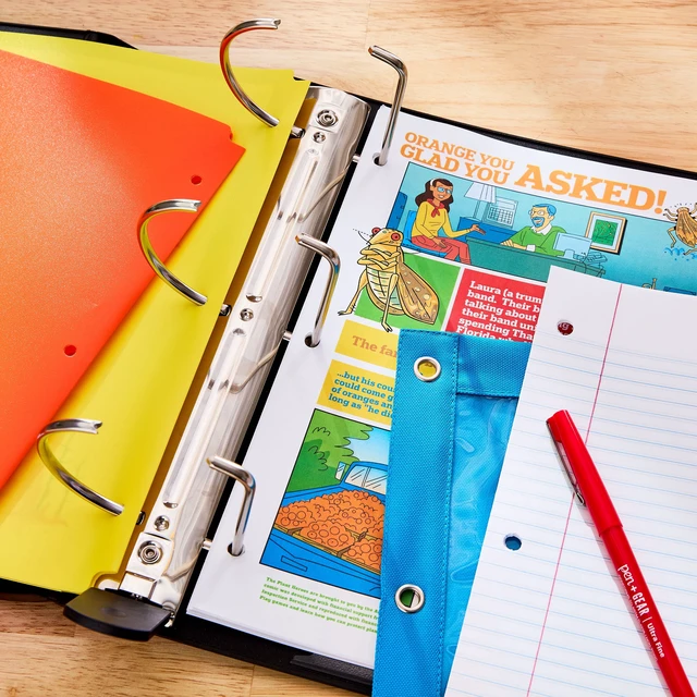 Alt view image 2 of 6 - Pen+Gear Heavy Duty View 1-Inch D-Ring Binder, Black