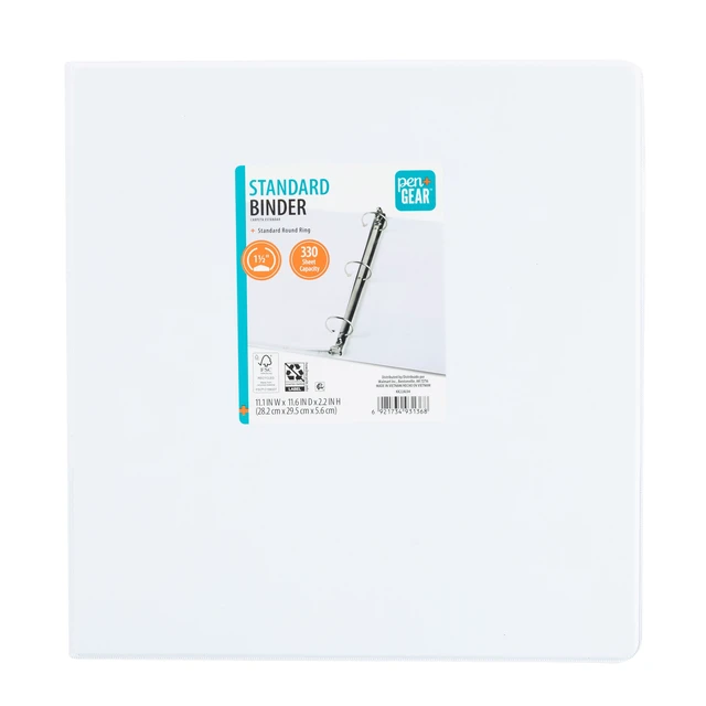 Alt view image 4 of 6 - Pen+Gear Economy Binder, 1.5in O-Ring, White, 2 Pack