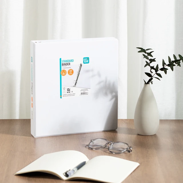 Alt view image 5 of 6 - Pen+Gear Economy Binder, 1.5in O-Ring, White, 2 Pack