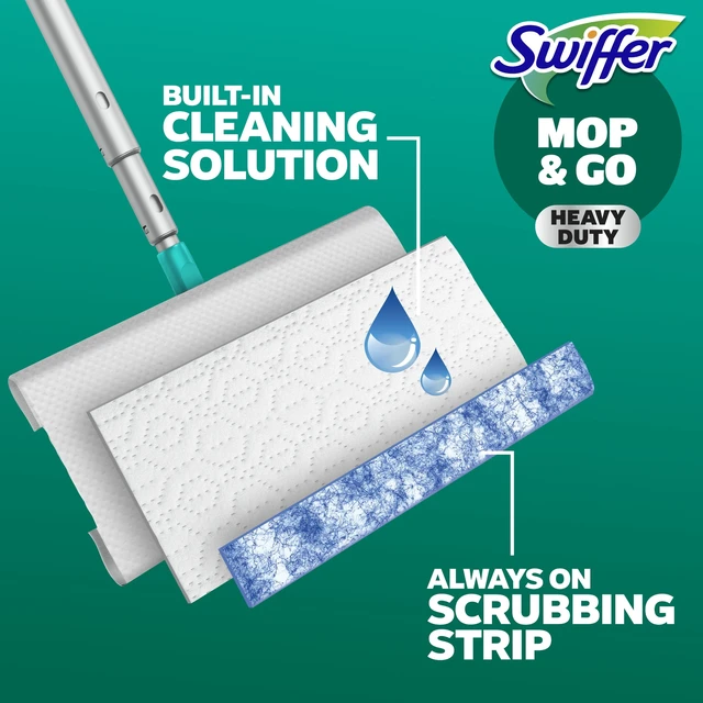 Alt view image 2 of 6 - Swiffer Mop & Go Wet Refills Multi-Surface Floor Cleaner Unstopables Fresh 20 Count