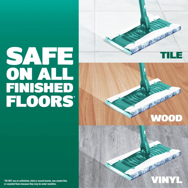Alt view image 4 of 6 - Swiffer Mop & Go Wet Refills Multi-Surface Floor Cleaner Unstopables Fresh 20 Count