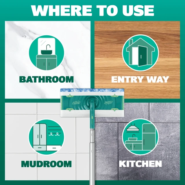 Alt view image 3 of 6 - Swiffer Mop & Go Wet Refills Multi-Surface Floor Cleaner Unstopables Fresh 20 Count