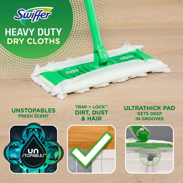 Alt view image 6 of 6 - Swiffer Hair Magnet Heavy Duty Refills Floor Cleaner Unstopables Fresh Scent 20 Count
