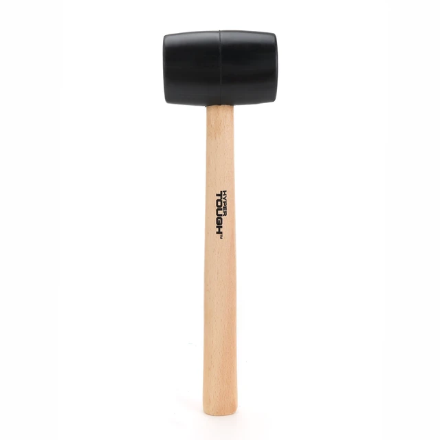 Alt view image 2 of 6 - Hyper Tough TH70020A 16 oz Rubber Mallet with Wood Handle (3 Pack)