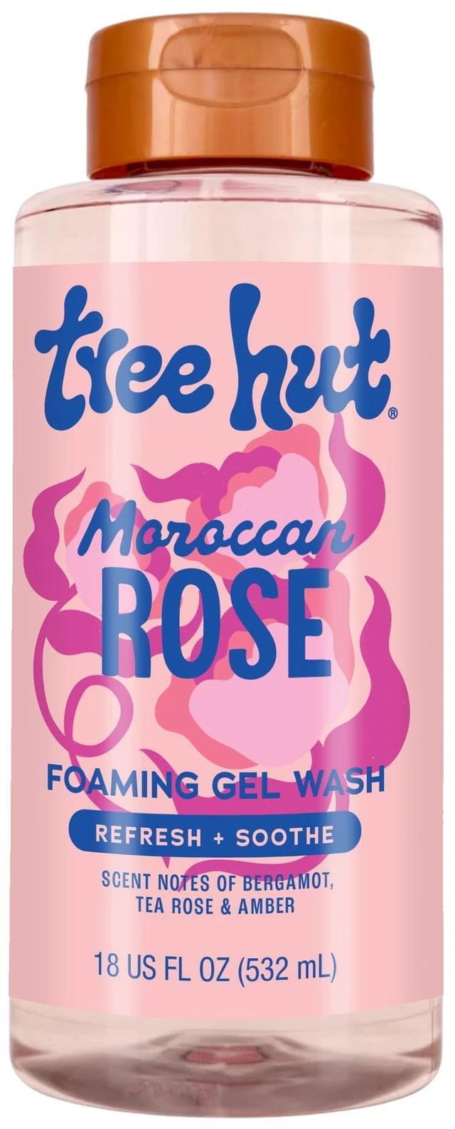 Main image of Tree Hut Moroccan Rose Foaming Gel Body Wash, 18 fl oz