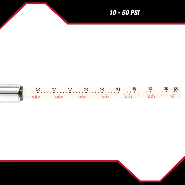 Alt view image 6 of 6 - Hyper Tough Tire Gauge 4020 (3-Pack) 10-50 PSI Steel